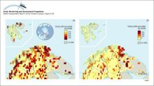 (a) Critical loads of acidity expressed as sulfur (5th percentile presented for each grid) for lakes in northern Fennoscandia and surface waters on Svalbard, and (b) their exceedance (95th percentile)