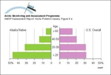 Age structure of Alaska indigenous, Alaska total, and United States total populations, 1980