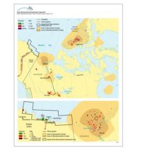 Major oil and gas development areas in Arctic Canada and on the Alaskan Beaufort Sea coast