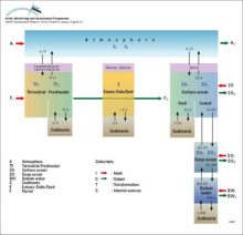 Major pathways of contaminants into and within the Arctic environment