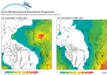 Mean surface air concentrations of sulfur oxides