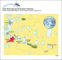 The system of dams and drainage channels at Mayak