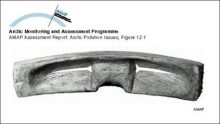 Traditional Inuit slit goggles from Greenland; the goggles protect the eyes against ultraviolet radiation