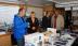 Officials and the press visit the vessel laboratories 