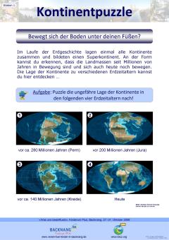 Poster 1 Kontinentpuzzle